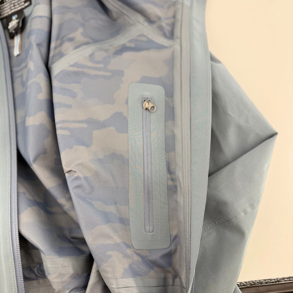 KÜHL Stretch Voyagr Rain Jacket Dusty Blue, Waterproof Hooded Anorak, Women's L - Picture 12 of 16